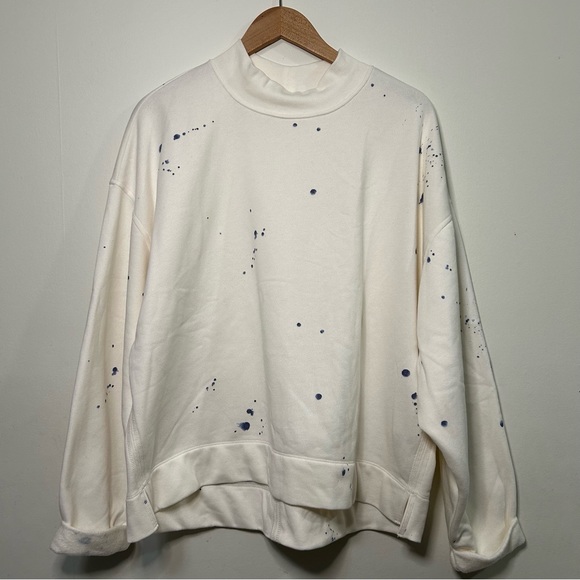 Like New Old Navy Ink Splatter mock neck pullover - Size XL - Picture 1 of 5